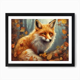 Autumn Mystical Fox 12 Art Print