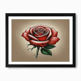 Red Rose 7 Art Print