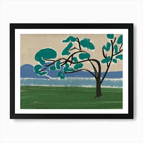 Tree In The Grass Art Print