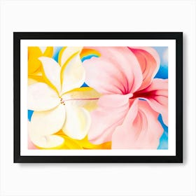 Georgia OKeeffe - Hibiscus with Plumeria, 1939 Art Print