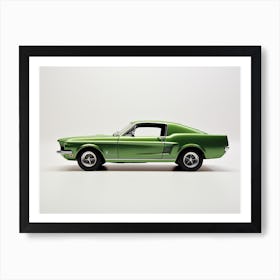 Toy Car 67 Ford Mustang Coupe Green Art Print