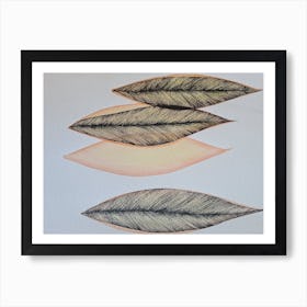 Three leaves Art Print