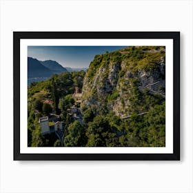 Aerial View Of Lake Como Art Print