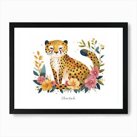 Little Floral Cheetah 4 Poster Art Print