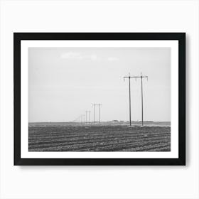 Untitled Photo, Possibly Related To Power Lines Along Highway In Dawson County, Texas By Russell Lee Art Print
