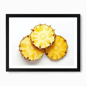 Pineapple Slices Isolated On White 5 Art Print