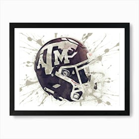 Texas A&M Aggies NCAA Helmet Poster 1 Art Print