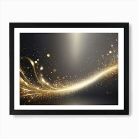 Christmass style sparkling silver black gold background Art Print