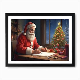 Santa Claus Writing 2 Art Print