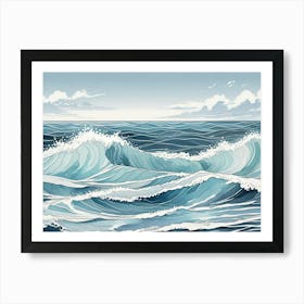 Ocean Waves 4 Art Print