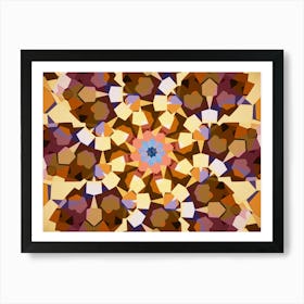 Mosaic Yellow Flower Art Print