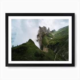 Mountain In The Clouds Art Print