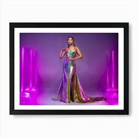 An Opulent Modern Glamour Fashion Aesthetic Laid Out In A Digital Painting A Veritable Festival Of (6) Art Print