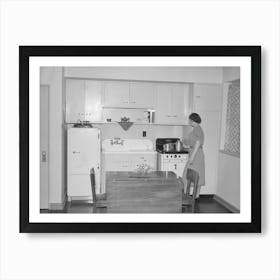 Kitchen In One Room Apartment, Greenbelt, Maryland By Russell Lee Art Print