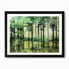 Vintage Forest Photo Collage 1 Art Print