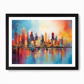 Chicago Skyline 14 Art Print