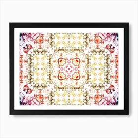 Ethnic Pattern Pink And Yellow 1 Affiche