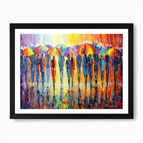 colorful rain Art Print