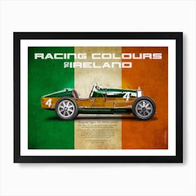 Racing Colours of Ireland Art Print