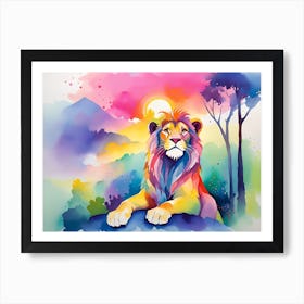 Lion Painting 40 Art Print