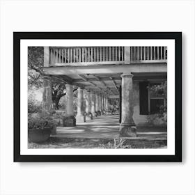 Balcony And Verandah Of Plantation House Near New Orleans, Louisiana By Russell Lee Art Print