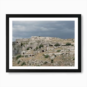 Caves Close To Matera In Italy Art Print