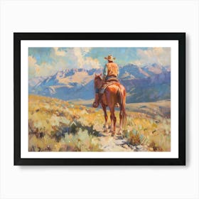 Cowboy In Nevada 2 Art Print