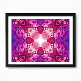 Alcohol Ink And Watercolor Purple Flower Art Print