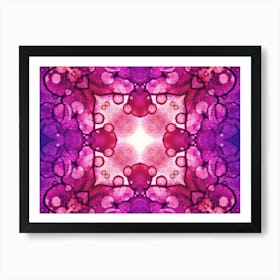 Alcohol Ink And Watercolor Purple Flower Affiche