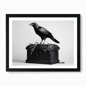 Crow On A Treasure Box Art Print