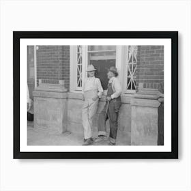 Farmers In Front Of Bank Building, Steele, Missouri By Russell Lee Art Print