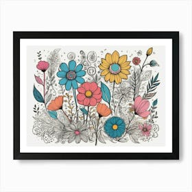 Flowers In The Garden 2 Art Print