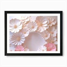 3d Paper Flowers 4 Art Print