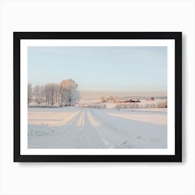 Sunny Winter Farmstead Art Print