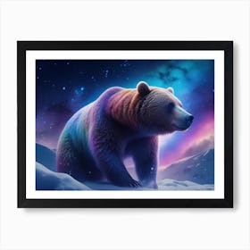 Bear In The Snow Art Print