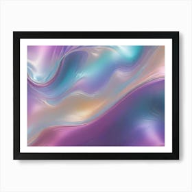 Abstract Wave Pattern With Iridescent Colors, Creating A Shimmering Effect Art Print