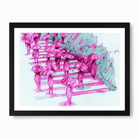Umbrellas Art Print