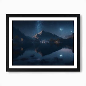 Night In The Mountains 2 Art Print