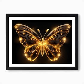 Golden Butterfly 96 Art Print