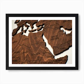 World Map Wall Art Affiche