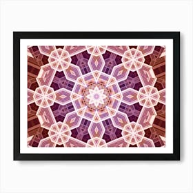 Purple Embroidered Pattern Watercolor And Alcohol Ink In The Author S Digital Processing Art Print