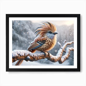 Winter Lion-Bird Art Print