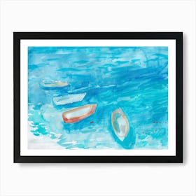 Boats In The Water 1 Art Print