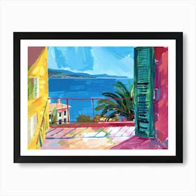 Sorrento From The Window View Painting 4 Art Print