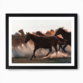 Horses Running Art Print