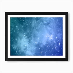 Shining Sky Galaxy Space Background Art Print