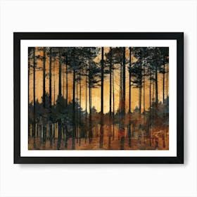 Forest Collage 9 Art Print