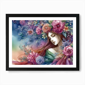 Flower Girl 8 Art Print