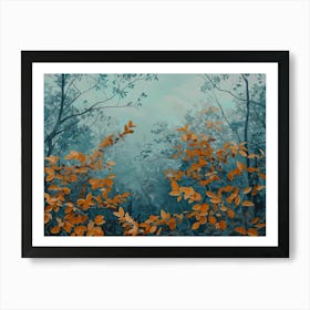 Autumn Leaves In The Forest 1 Art Print