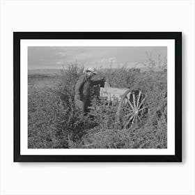 Farmer Who Has No Shed Facilities For Storing Machinery, Yakima County, Washington, He Rents From Indians By Art Print